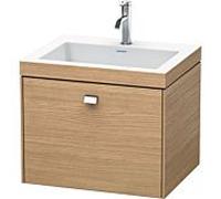 Duravit Brioso c-bonded avec base BR4600N1052, 60x48cm Europ. Chêne / chrome, Hahnl.