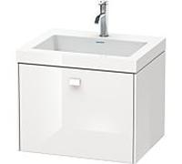 Duravit Brioso c-bonded bassin avec sous - structure BR4600O2222, 60x48cm, Weiß Hochglanz , 1 trou de coulée