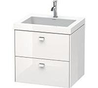 Duravit Brioso c-bonded avec piètement BR4605O1022, 60x48cm, blanc brillant / chrome, 1 cockl.