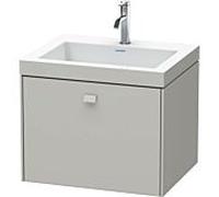 Duravit Brioso c-bonded bassin avec sous - structure BR4600O0707, 60x48cm, Betongrau Matt , 1 trou de coulée