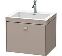 Duravit Brioso c-bonded bassin avec sous - structure BR4600O4343, 60x48cm, Basalt Matt , 1 trou de coulée