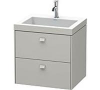 Duravit Brioso c-bonded bassin avec sous - structure BR4605O0707, 60x48cm, Betongrau Matt , 1 trou de coulée