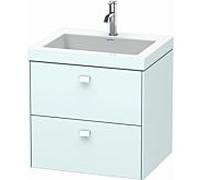 Duravit Brioso c-bonded bassin avec sous - structure BR4605O0909, 60x48cm, Lichtblau Matt , 1 trou de coulée