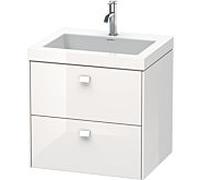 Duravit Brioso c-bonded bassin avec sous - structure BR4605O2222, 60x48cm, Weiß Hochglanz , 1 trou de coulée