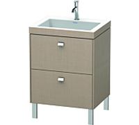 Duravit Brioso c-bonded bassin avec sous - structure BR4700O1075, 60x48cm, Leinen / chrome, 1 trou de coulée