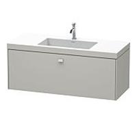 Duravit Brioso c-bonded lavabo avec sous-structure BR4603O0707, 120x48cm, Betongrau Matt , trou pour robinet 2000