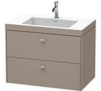 Duravit Brioso c-bonded lavabo avec sous-structure BR4606O4343, 80x48cm, Basalt Matt , 2000 Hanloch