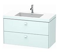 Duravit Brioso c-bonded lavabo avec sous-structure BR4607O0909, 100x48cm, Lichtblau Matt , 2000 Hanloch