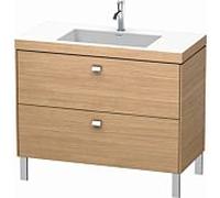 Duravit Brioso c-bonded lavabo avec sous-structure BR4702O1052 100x48cm, Europ. Chêne / chrome, 2000 .