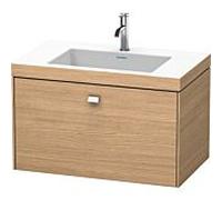 Duravit Brioso c-bonded vasque avec soubassement BR4601N1052, 80x48cm Europ. Chêne / chrome, sans robinet.