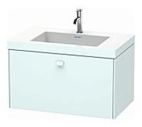 Duravit Brioso c-bonded vasque avec soubassement BR4601O0909, 80x48cm, Lichtblau Matt , trou robinetterie 2000