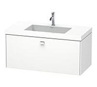 Duravit Brioso c-bonded vasque avec soubassement BR4602N1018, 100x48cm, Weiß Matt / chrome, Weiß Matt .