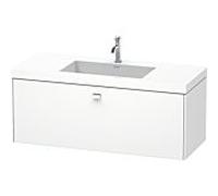 Duravit Brioso c-bonded vasque avec soubassement BR4603O1018, 120x48cm, Weiß Matt / chrome, trou pour robinet 2000