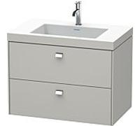 Duravit Brioso c-bonded vasque avec soubassement BR4606O1007, 80x48cm, gris béton / chrome, trou pour robinet 2000