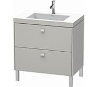 Duravit Brioso c-bonded vasque avec soubassement BR4701O0707, 80x48cm, Betongrau Matt , trou robinetterie 2000