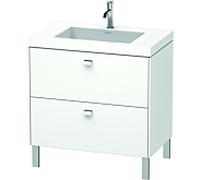 Duravit Brioso c-bonded vasque avec soubassement BR4701O1018, 80x48cm, Weiß Matt / chrome, trou pour robinet 2000