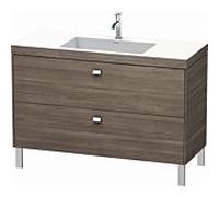 Duravit Brioso c-bonded vasque avec sous-structure BR4703O1051, 120x48, Pine Terra / chrome, trou pour robinet 2000