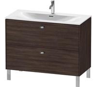 Duravit Brioso colonne de lavabo verticale 102,0 x 47,9 cm, 2 tiroirs, avec découpe pour siphon et tablier, pour lavabo Viu 234410, BR451301053
