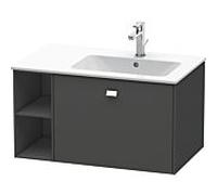Duravit Brioso Meuble sous lavabo BR401401049 820x479mm, Graphit Matt , étagère à droite, poignée en chrome