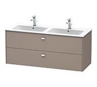 Duravit Brioso Meuble sous lavabo BR410501043 1290x553 mm Basalt Matt , 2 Basalt Matt , poignée chromée
