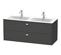Duravit Brioso Meuble sous lavabo BR410501049 1290x553 mm Graphit Matt , 2 Graphit Matt , poignée chromée
