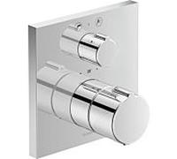 Duravit C.1 Colonne de douche thermostat de C.1 Colonne de douche encastré C15200017010 carré, robinet d'arrêt et inverseur, combinaison de sécurité