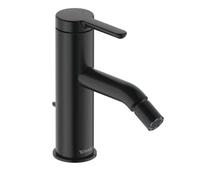 Duravit C.1 Mitigeur monocommandé pour bidet, avec garniture découlement, bec fixe avec rotule, saillie 121mm, C12400001046, Couleur: Noir Mat