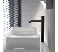 Duravit C.1 Mitigeur monocommandé pour lavabo XL, FreshStart, Minusflow, saillie 166mm, sans garniture d'écoulement, C11043002046, Couleur: Noir Mat