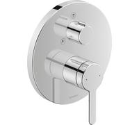 Duravit C.1 Mitigeur monocommandé pour douche encastré, rosace ronde, 2 consommateurs, inverseur douche à main/douche de tête, C14210012010, Couleur: chrome