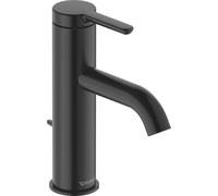 Duravit C.1 Mitigeur monocommandé pour lavabo M, FreshStart, Minusflow, saillie 113mm, avec garniture d'écoulement, C11023001046, Couleur: Noir Mat