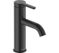 Duravit C.1 Mitigeur monocommandé pour lavabo M, FreshStart, Minusflow, saillie 113mm, sans garniture d'écoulement, C11023002046, Couleur: Noir Mat