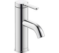 Duravit C.1 Mitigeur monocommandé pour lavabo S, FreshStart, Minusflow, saillie 91mm, sans garniture d'écoulement, C11013002010, Couleur: Chrome brillant