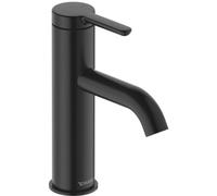 Mitigeur lavabo Duravit C.1 C11020002046, saillie 113 mm, sans bonde clic-clac, noir mat