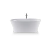 Duravit Cape Cod Baignoire en pose libre, dosseret incliné, 1650x780mm, habillage sans soudure, bâti-support, garniture de vidage et de trop-plein, blanc, 700459000000000