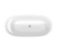 Duravit Cape Cod - Baignoire îlot, 165x78 cm, DuraSolid, ClickClack, blanc 700459000000000