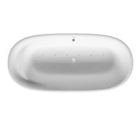 Duravit Cape Cod Bain à remous, pose libre, double dos inclinés, habillage sans soudure, bâti-support, garniture de vidage et de trop-plein, système d'air, 1855x885mm, 760330000AS0000