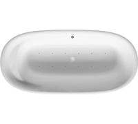 Duravit Cape Cod Bain à remous, pose libre, double dos inclinés, habillage sans soudure, bâti-support, garniture de vidage et de trop-plein, système d'air, 1855x885mm, 760330000AS0000