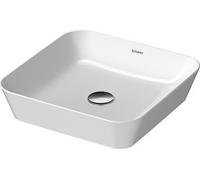 Duravit Cape Cod vasque à poser 23404326001 43x43cm, sans trou pour robinetterie, trop-plein, rangée de trous pour robinetterie, blanc/ Weiß Seidenmatt