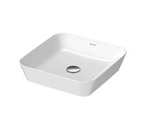 Duravit vasque à poser match0 Cape Cod 43x43cm, sans trou pour robinetterie, trop-plein, banc avec trou pour robinetterie, blanc satiné mat