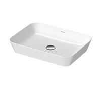 vasque à poser Duravit Cape Cod 2347550000 55x40cm, sans trou pour robinetterie, trop-plein, plate-forme trou pour robinetterie, blanc