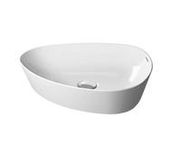 vasque à poser Duravit Cape Cod 2339503200 50x40,5cm, sans trou pour robinetterie, trop-plein, rangée de trous pour robinetterie, blanc satiné mat