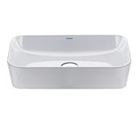 Duravit vasque à poser match0 Cape Cod 43x43cm, sans trou pour robinetterie, trop-plein, rangée de trous pour robinetterie, blanc/blanc satiné mat