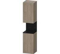 Duravit Collection One Armoire haute, charnières à gauche, 400x360x1760mm, niche chêne noir, QA1346L16350010, Couleur: ChÃªne Terra/avec Ã©clairage de niche