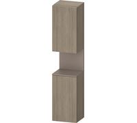 Duravit Collection One Armoires hautes, charnières à gauche, 400x360x1760mm, niche basalte mat, QA1346L43350010, Couleur: ChÃªne Terra/avec Ã©clairage de niche