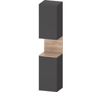 Duravit Collection One Armoires hautes, charnières à gauche, 400x360x1760mm, niche Chêne Mamorisé, QA1346L55490010, Couleur: Graphite mat/avec Ã©clairage de niche