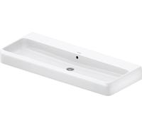 Lavabo Duravit Collection One 2382120060 120 x 47 cm, sans perçage pour robinetterie, avec trop-plein, plateforme pour perçage, blanc brillant