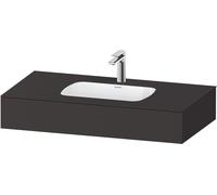 Duravit Collection One lavabo à encastrer avec console, 1000x550x170mm, QA4691080800000, Couleur: supermatt en graphite