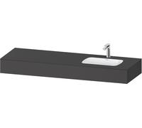 Duravit Collection One lavabo à encastrer avec console, 1600x550x170mm, vasque à droite, QA4694049490000, Couleur: Graphite mat