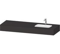 Duravit Collection One lavabo à encastrer avec console, 1600x550x170mm, vasque à droite, QA4694080800000, Couleur: supermatt en graphite