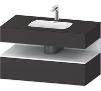 Duravit Collection One lavabo à encastrer avec meuble sous-vasque en console, 1000x550x600mm, niche blanc mat, QA4786018800010